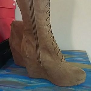 Cato Lace-up Wedge Boot